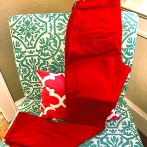 Old Navy Sweet Heart Red Skinny Jeans SZ 10